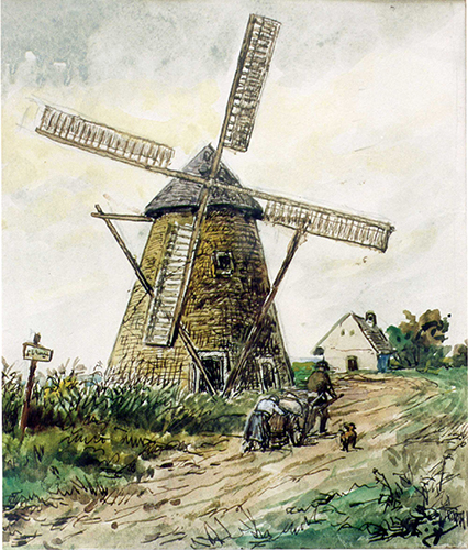 Windmühle – Handwagen