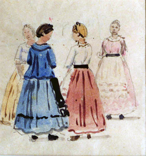 Mädchen in Sommerkleidern