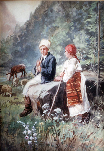 Rumänisches Hirtenpaar