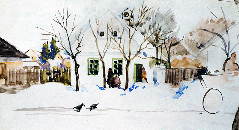 Dorstraße im Winter