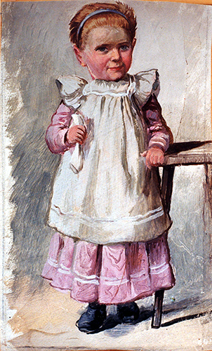 Kleines Mädchen mit Taschentuch (Skizze)