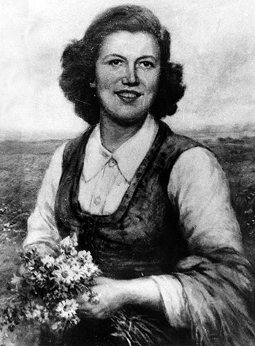 Frau mit Feldblumen