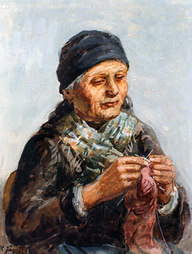 Frauenporträt, alte Bäuerin