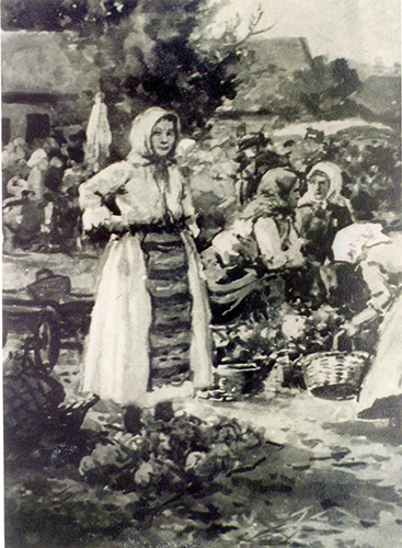 Wochenmarkt - rumänische Marktfrau