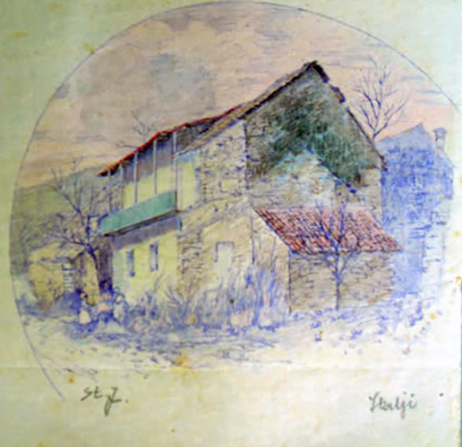 Haus mit Balkon in Skrlji