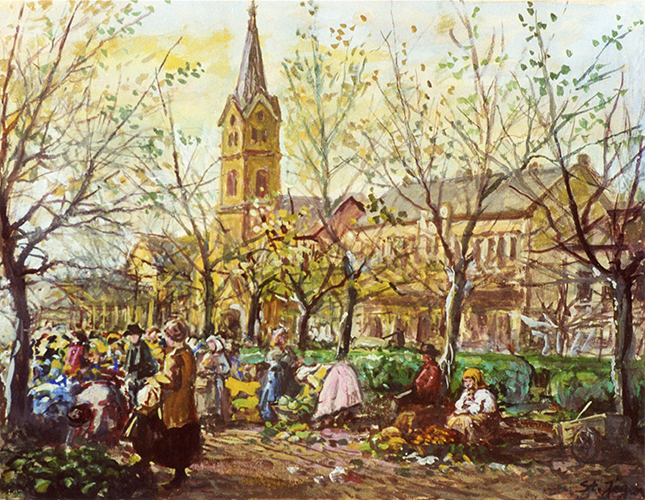 Wochenmarkt in Hatzfeld - Kirche, Mariapalais
