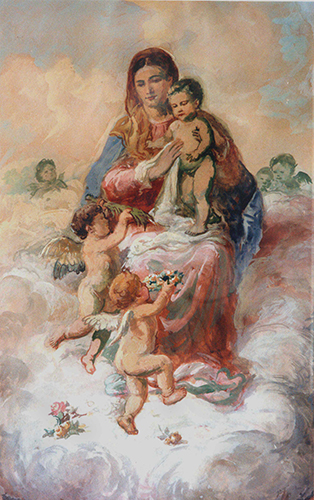 Maria mit dem Jesuskind und Engel