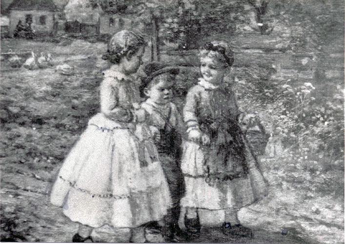 Drei Kinder unterwegs