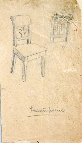 Stühle, zwei verschiedene Formen – Lenauheim