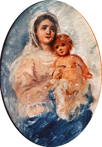 Madonna mit Jesuskind (oval)