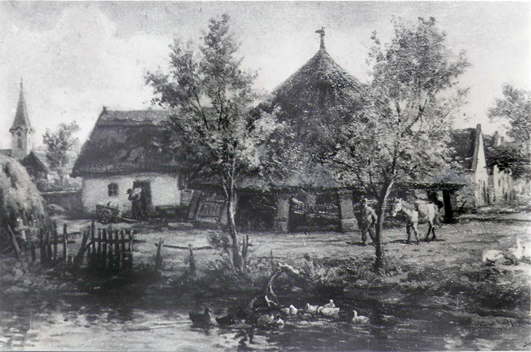 Rossmühle in Czernya  (Pferd und Handwagen)