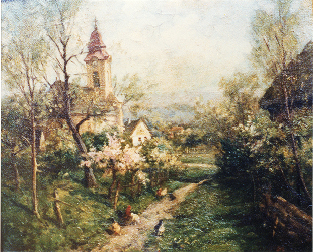 Dorf mit Kirche – Dognatschka im Banater Bergland