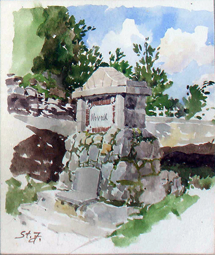Monument – steinener Bau (Novak) - Friedhof
